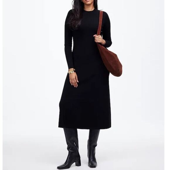 Madewell Women's XS Sweater Dress Maxi Long Sleeve Merino Wool Blend Knit - Picture 1 of 14